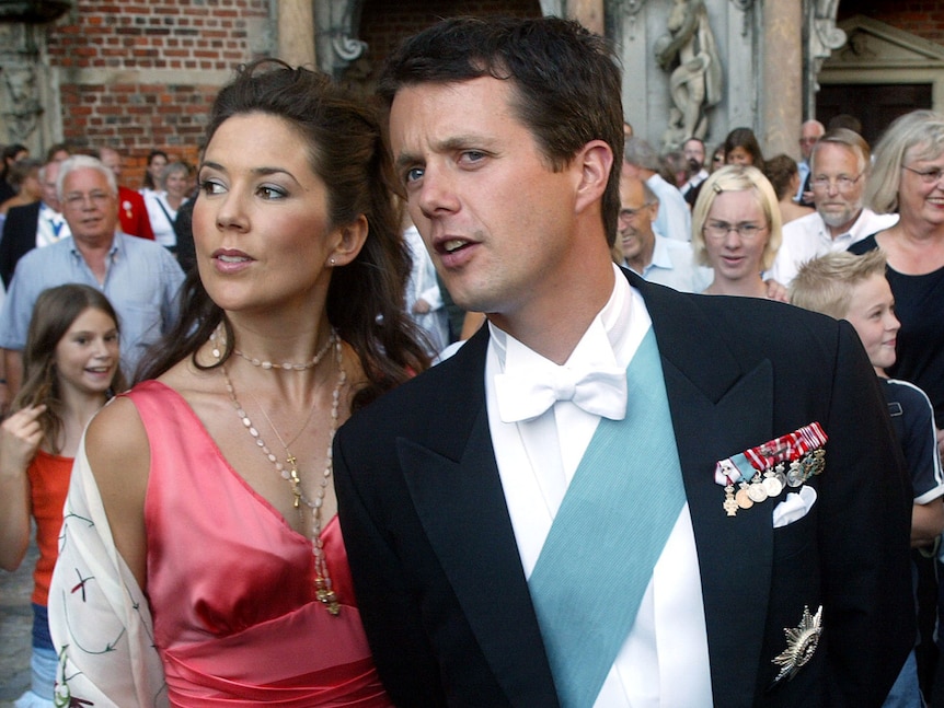 Mary Donaldson and Danish crown prince Frederik in 2002