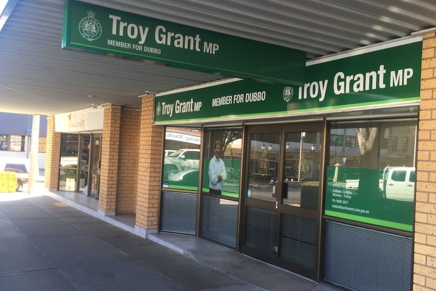 Troy Grant's office in Dubbo.