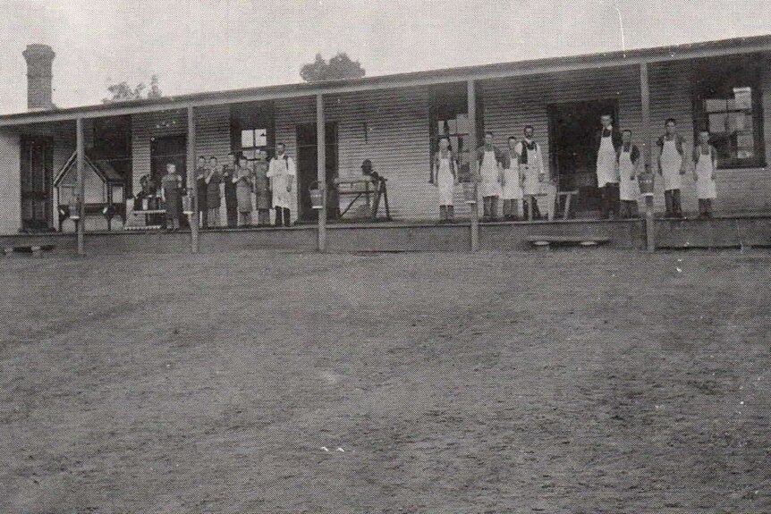 Workshops at the Government Industrial School in 1906.