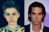 Arthur Cave and his father Nick Cave