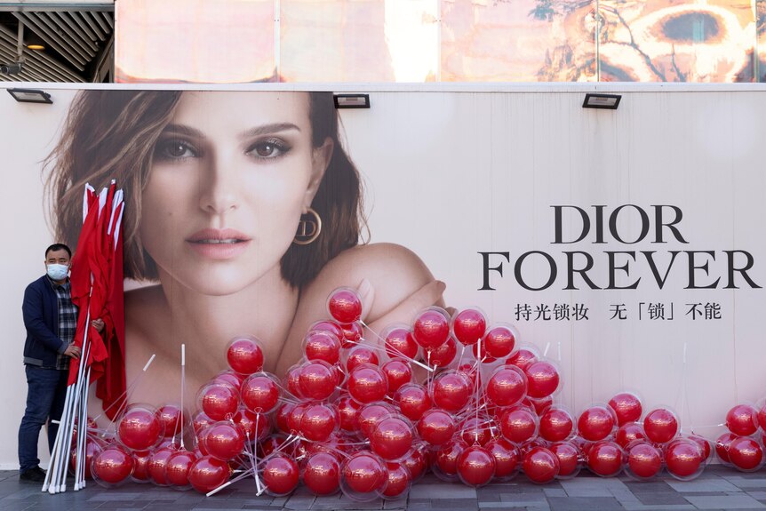 Dior ad in Beijing's shopping distinct
