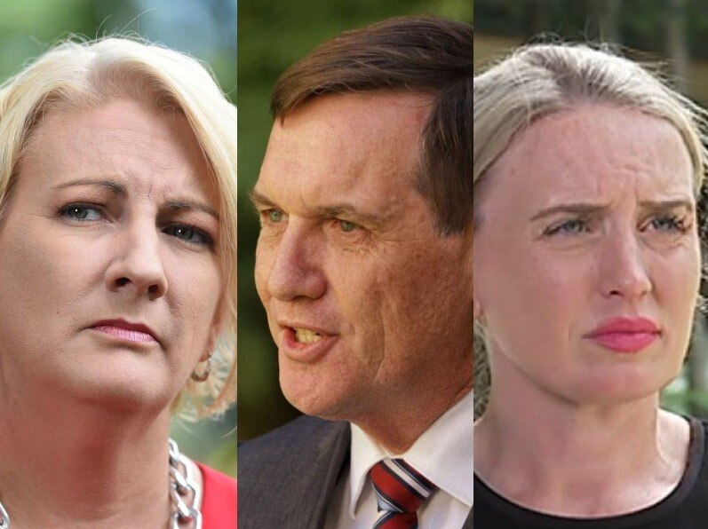 A composite image of retiring Labor politicians Coralee O'Rourke, Anthony Lynham and Kate Jones