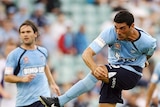 Eye for goal: Aloisi showed his class to put to bed Sydney's attacking problems.