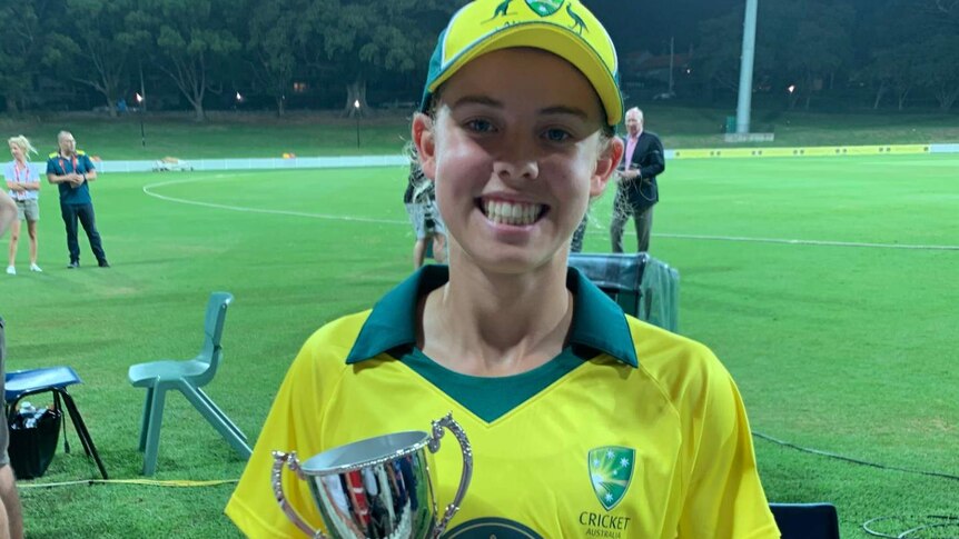 Phoebe Litchfield after playing in the Governor General's XI