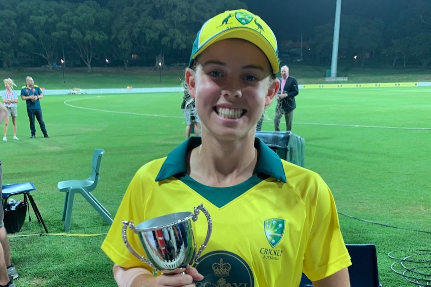 Phoebe Litchfield after playing in the Governor General's XI