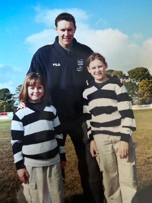 Kate Surman attends a Geelong family day as a child