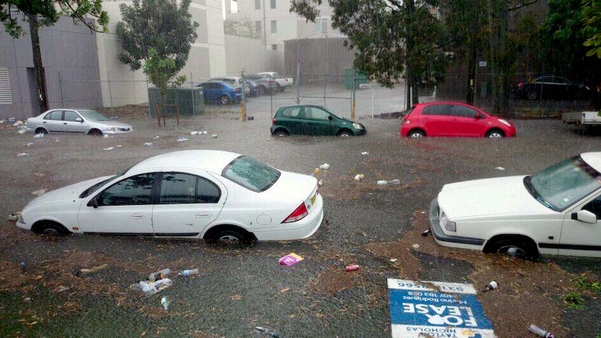 Flash flooding in Sydney