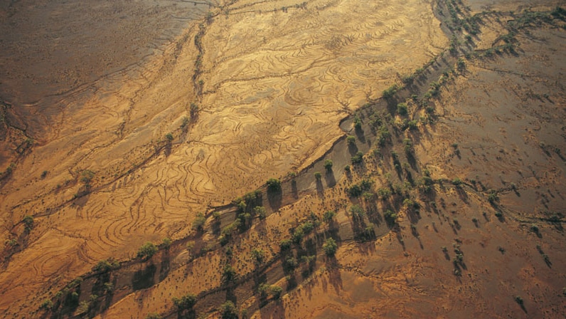 Aerial photograph of Mutawintji National Park, near Broken Hill in New South Wales.