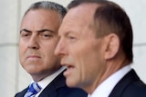 Hockey and Abbott at press conference