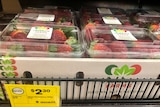 Strawberries in punnets being sold for $2.30 a 250g punnet.