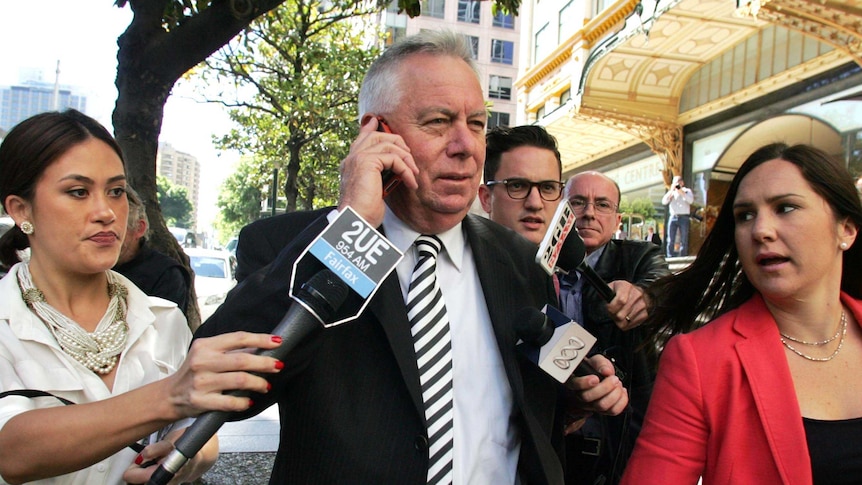 Michael Williamson leaves the Downing Centre District Court on October 15, 2013.