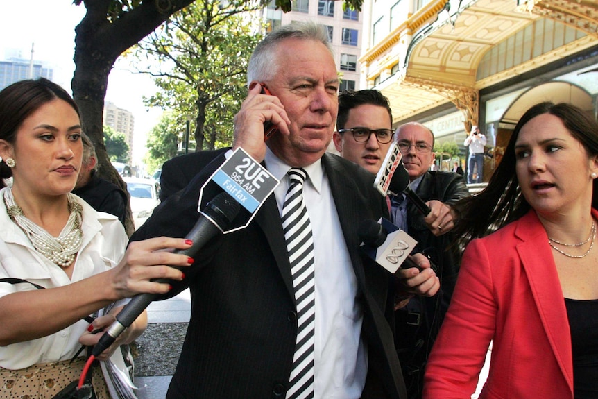 Michael Williamson leaves the Downing Centre District Court on October 15, 2013.