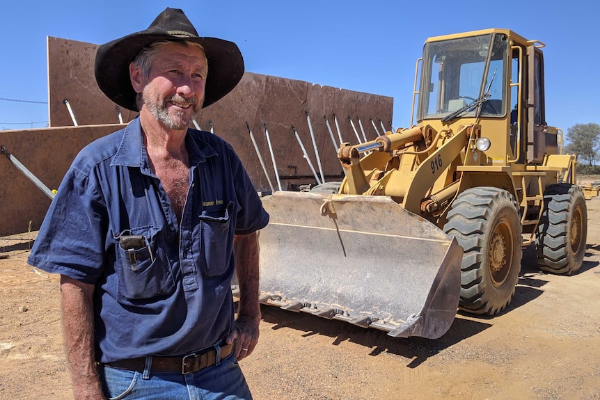 Winton Age of Dinosaurs museum founder David Elliott oversees new construction work