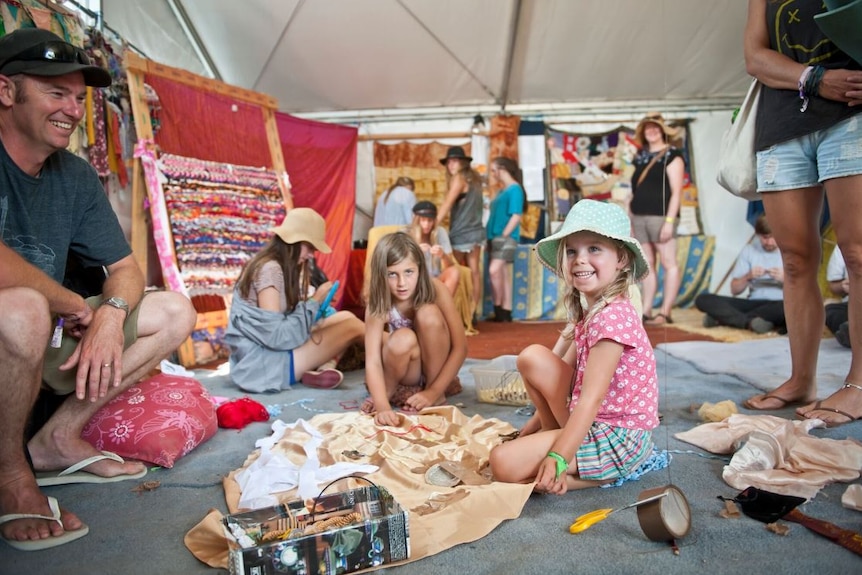 Children at Falls Festival Marion Bay undated photo