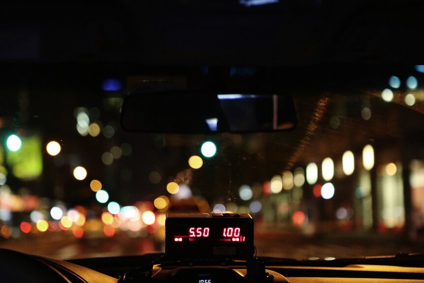 A cab fare meter.