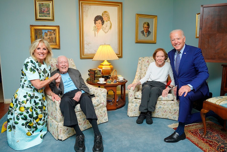 Joe and Jill Biden and the Carters
