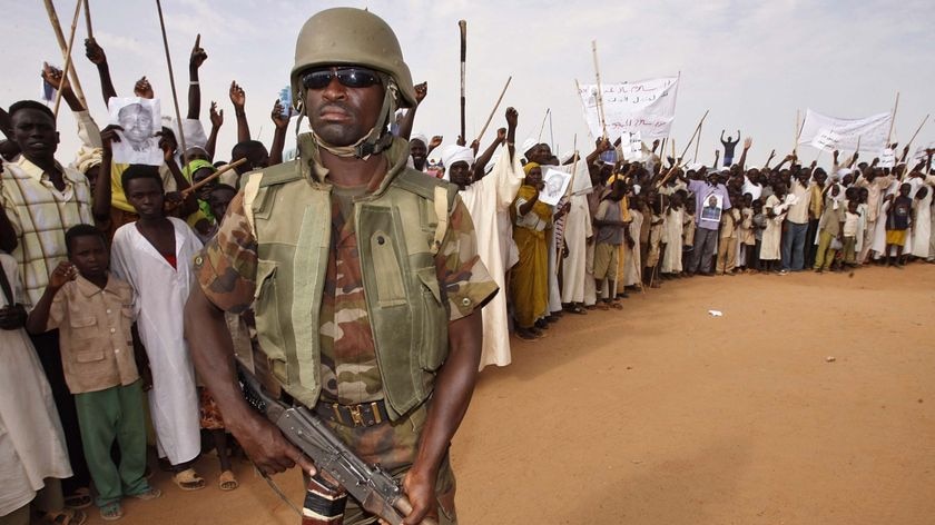 Sudan is accused of hindering the deployment of the 26,000-strong UN-AU peacekeeping force (File photo).