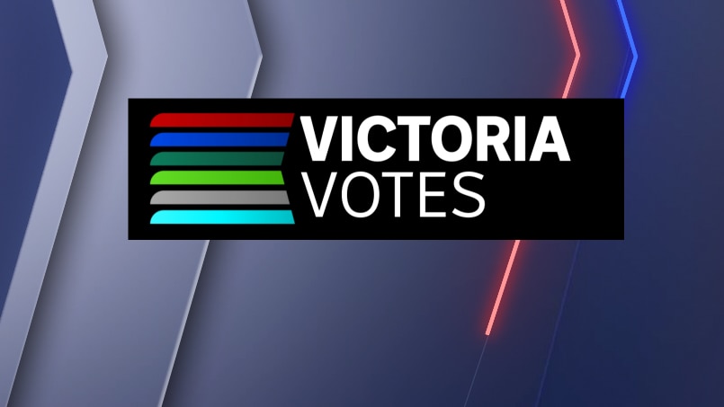 A graphic of the words 'VICTORIA VOTES' against a colourful backdrop.
