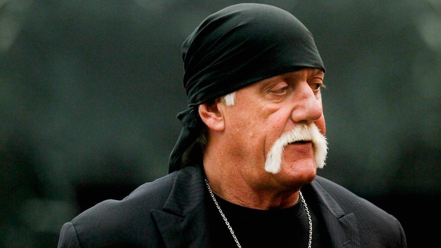 Hulk Hogan arrives for his trial against Gawker in March