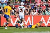 Blake Austin scores a try for City against Country
