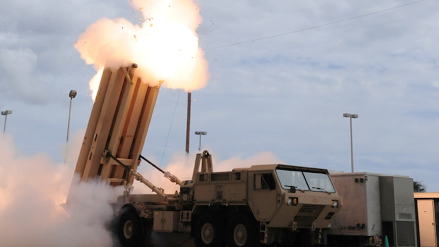 US missile defence system THAAD (Terminal High Altitude Area Defence)