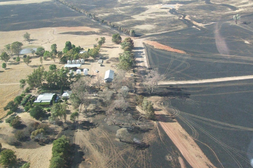 Bushfires got close to the Yellambee Homestead near Young