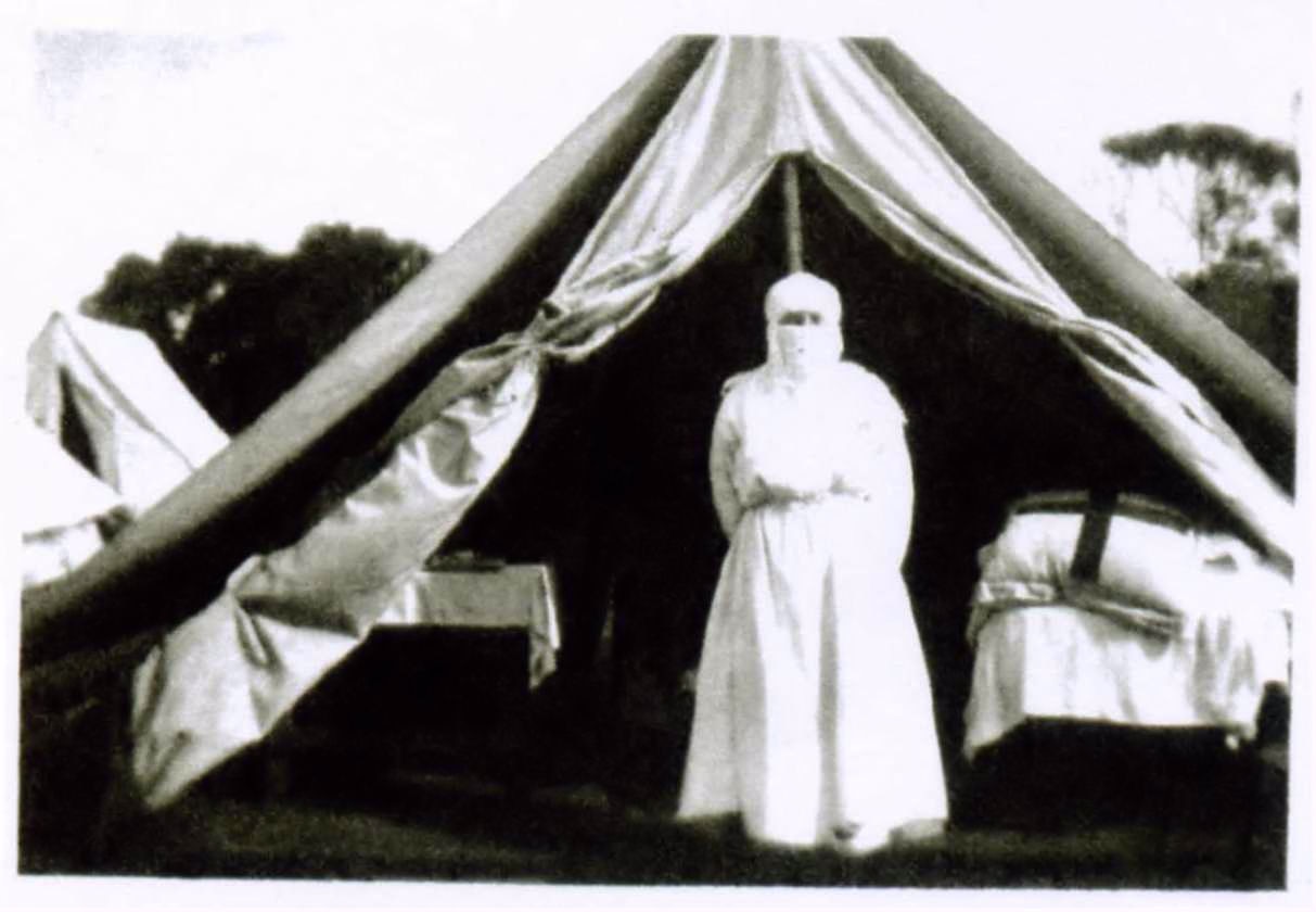 A nurse at the Woodman Point Quarantine Station.