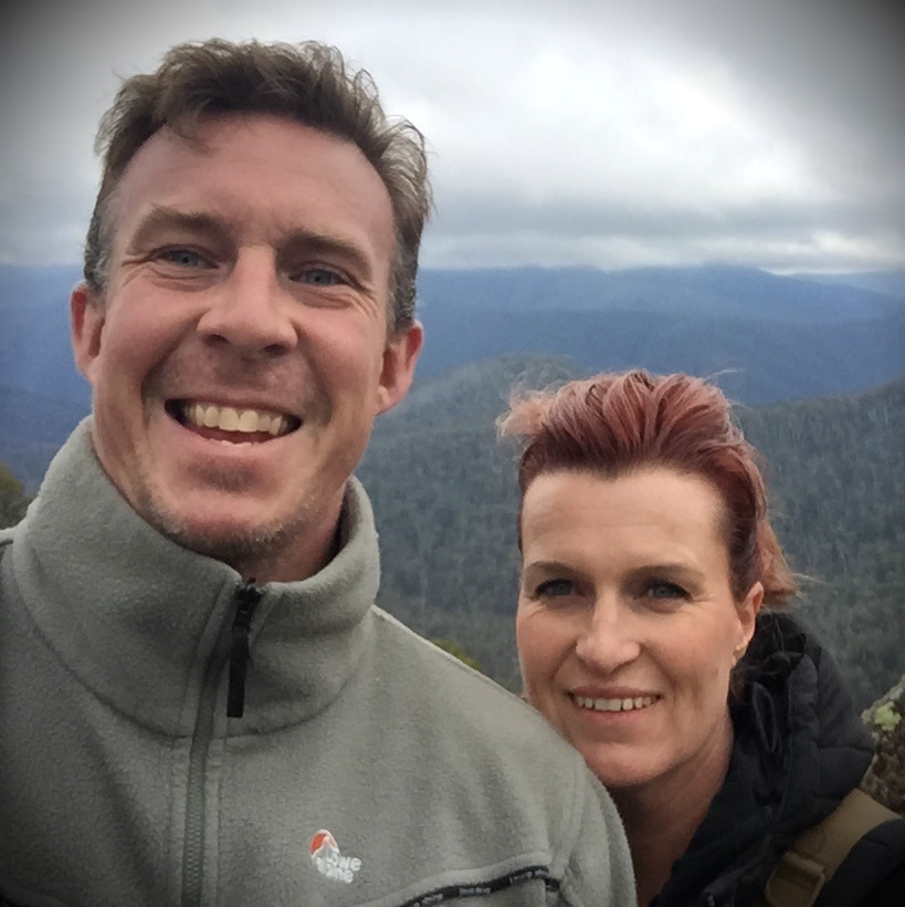 Warren and Kate hiking.