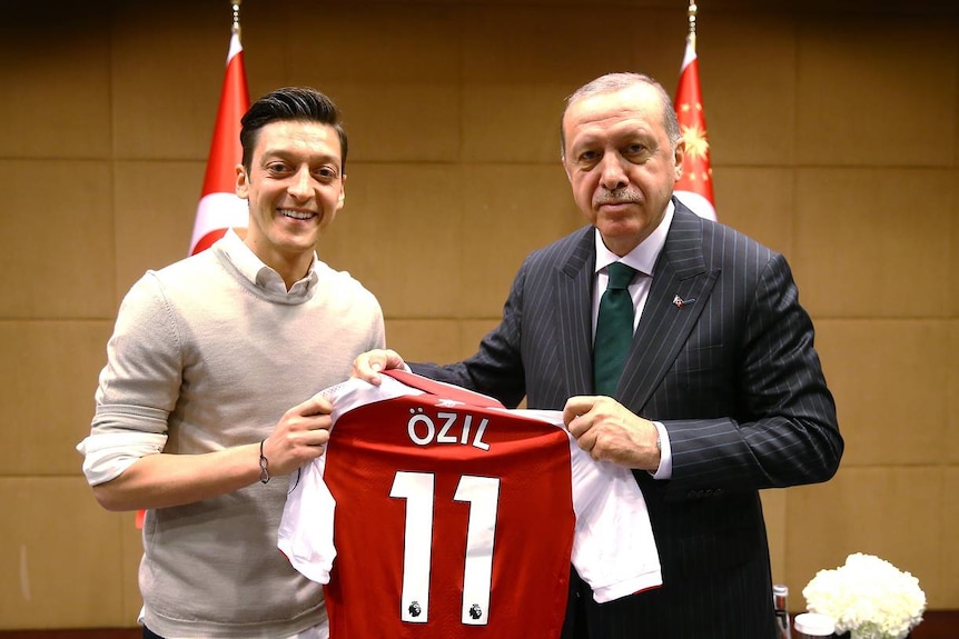 Germany player Mesut Ozil with Turkish President Tayyip Erdogan