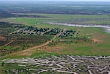 File photo: Windorah town surrounded by water, Jan 2010