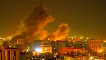 Bombs rain down on Baghdad (Karim Sahib: AFP)