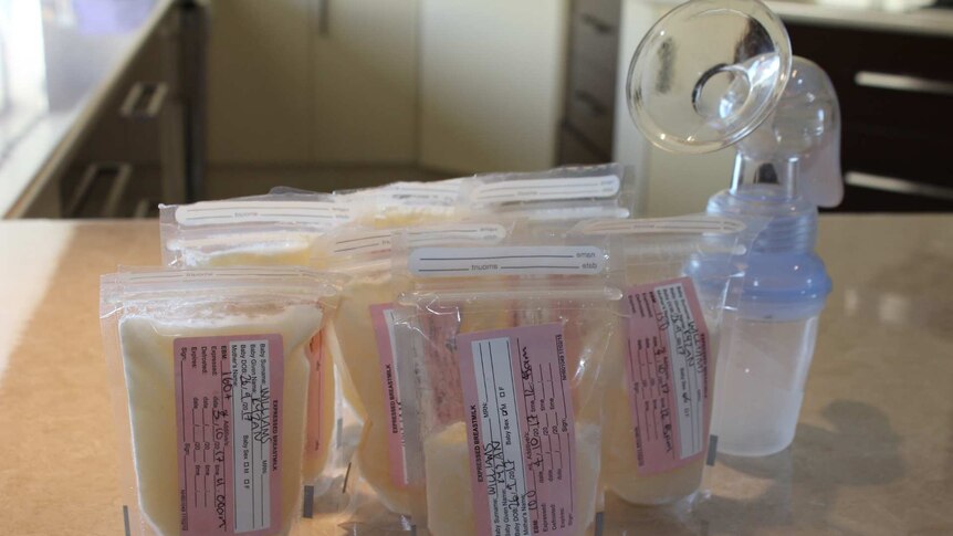Within four weeks Yana Williams had filled freezers at Griffith Base Hospital had to start sending bag of her breast milk home to be frozen