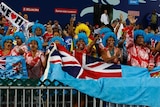 Fiji fans at the Hong Kong Sevens rugby tournament