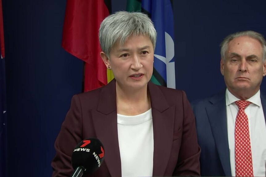 An Asian Australian woman with short grey hair and maroon blazer speaking.