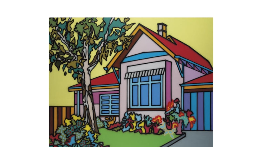 Pink house by Howard Arkley