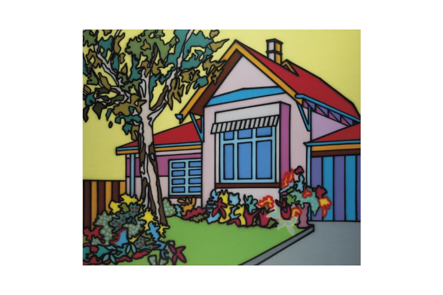 Pink house by Howard Arkley