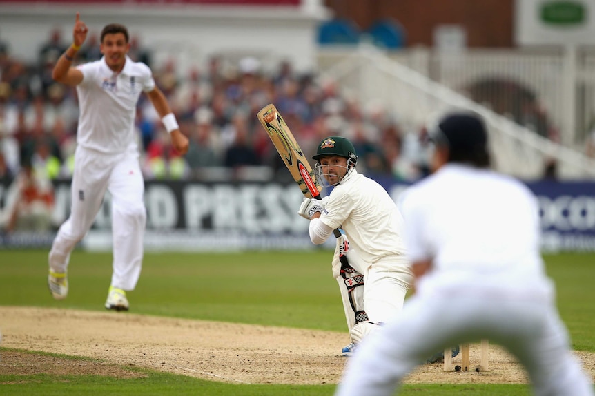 Cowan out first ball to Finn on day one of first Ashes Test