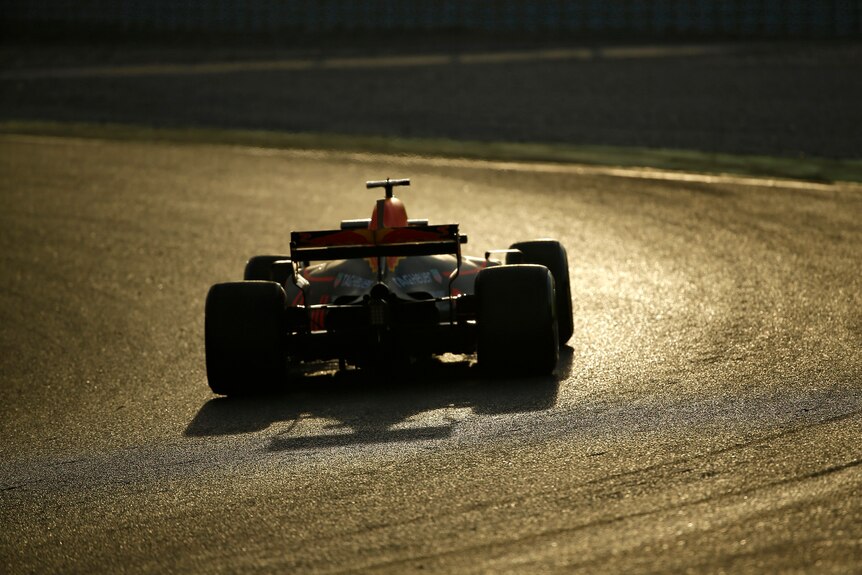 Daniel Ricciardo drives during F1 preseason