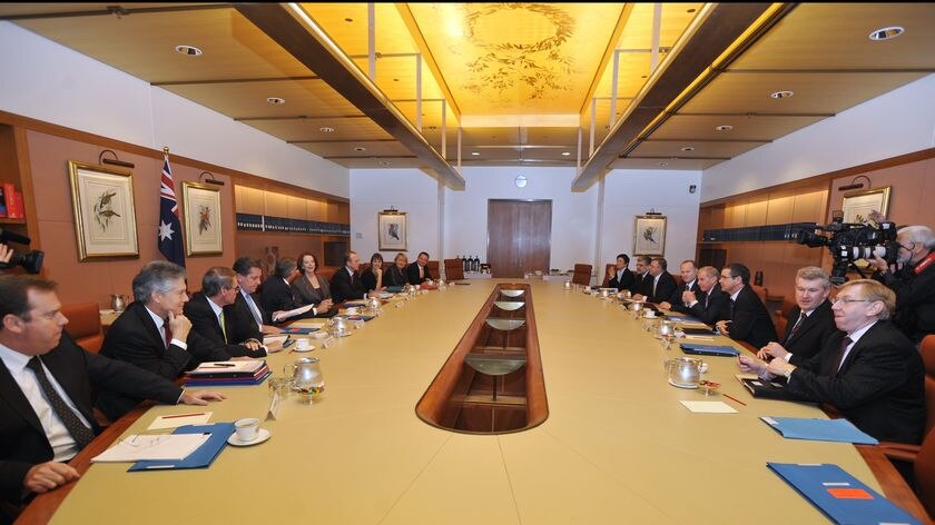 Labor Ministers assemble for the first Gillard Cabinet