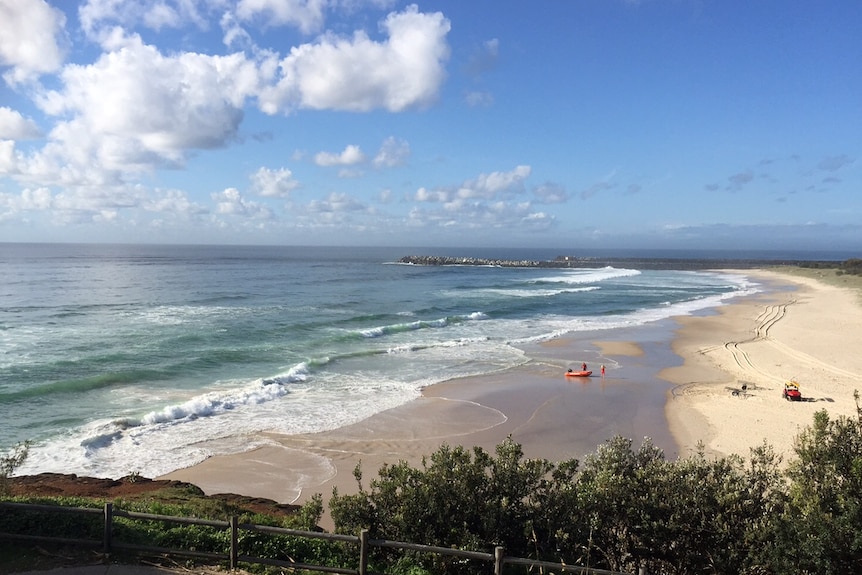 Surf life savers on Lighthouse Beach in Ballina.