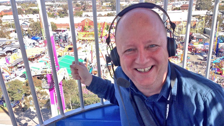 ABC Radio's Eddie Bannon got a sky high view from the ferris wheel