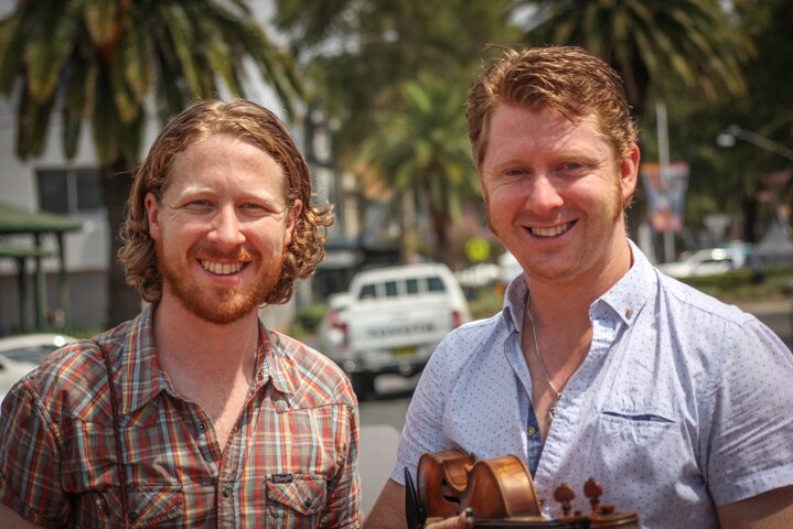 Hamish and Lachlan Davidson standing side by side.