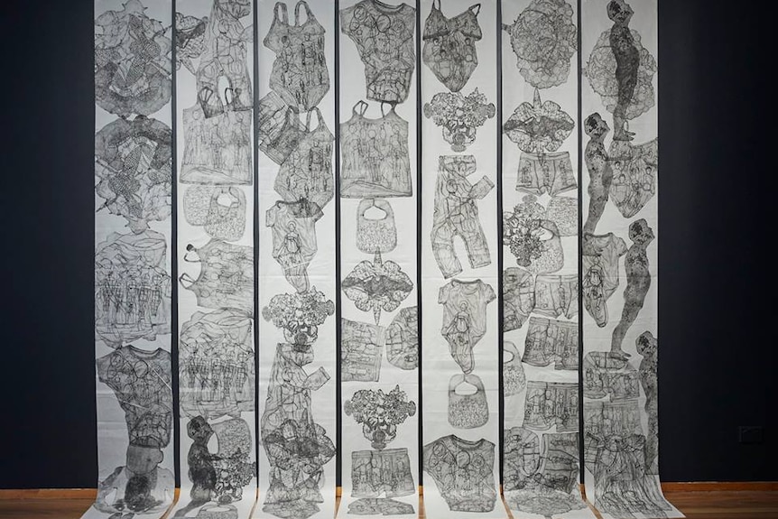 Mehwish Iqbal's artwork 'Seven Seas' in the New Sacred exhibition