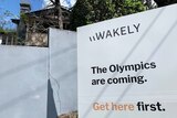 House with For Sale in Brisbane suburb with 'The Olympics are coming. Get here first' on sign