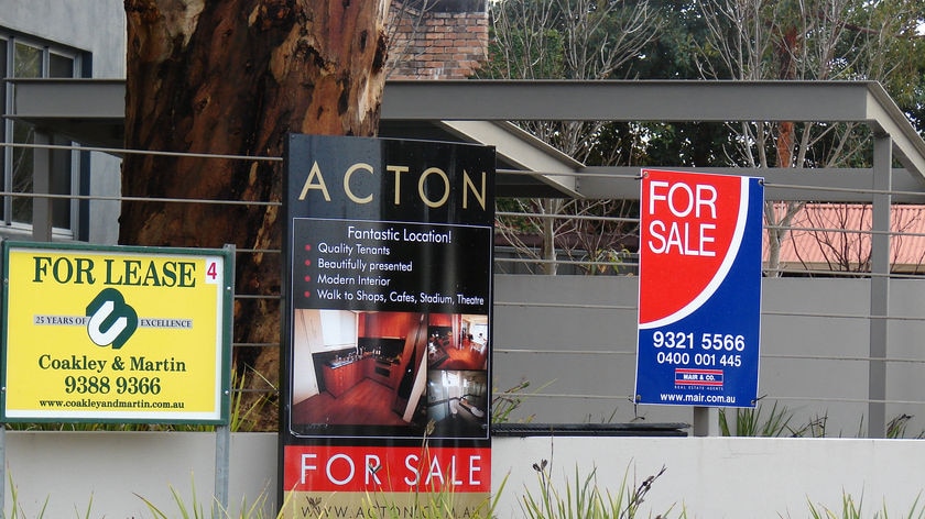 Perth house with for sale and for lease signs