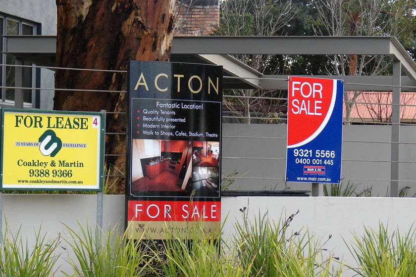 For sale and for lease signs in Perth