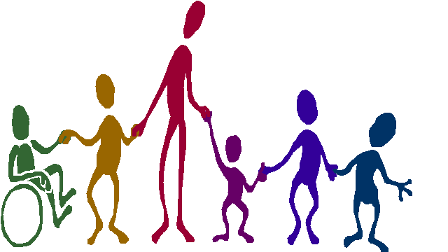 cartoon illustration of human services examples