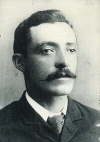 Old photo of man with moustache