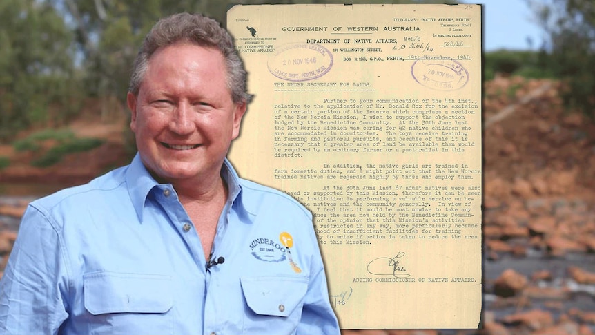 Andrew Forrest and New Norcia government document