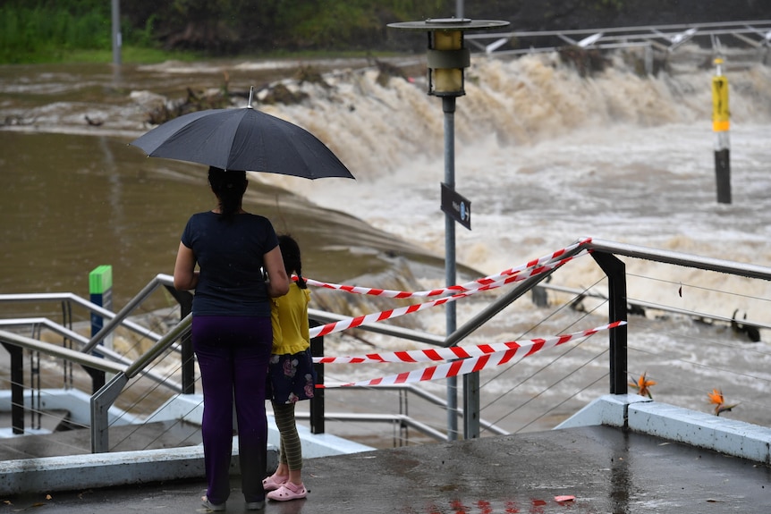 A flooded jetty